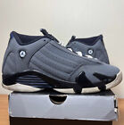 Nike Air Jordan 14 Xiv Retro Gs Graphite Navy Size 7 Sneakers W Box 312091 011