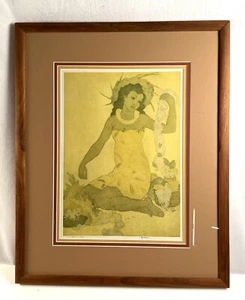 Royal Hawaiian Hotel años 50, arte John Kelly, menú de restaurante grande, Lei Maker - Imagen 1 de 10