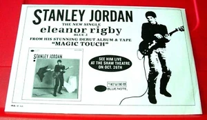 Stanley Jordan ‎Eleanor Rigby/Magic Touch ORIG 1985 Press/Mag ADVERT 9"x 6" Jazz - Picture 1 of 3