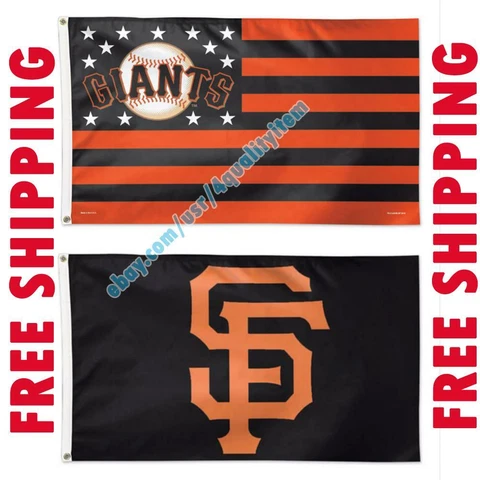 Deluxe San Francisco Giants Logo USA Stars Stripes Flag Banner 3x5 MLB Fan 2020 Cover