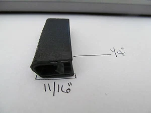 1/4" x 11/16" Black Edge Lock Trim Vinyl Trailer RV Boat Seal Permanent Grip - Picture 1 of 3