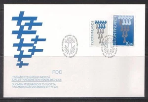 Finland E62 FDC 1987 2v Maps CV 4,50 eur SC Tree/ Snow Flake - Picture 1 of 1