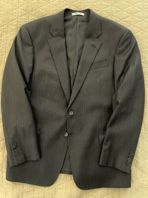 ARMANI COLLEZIONI Made in Italy Navy Subtle Stripe Wool GIORGIO Jacket Size 42 S - Image 1 of 4