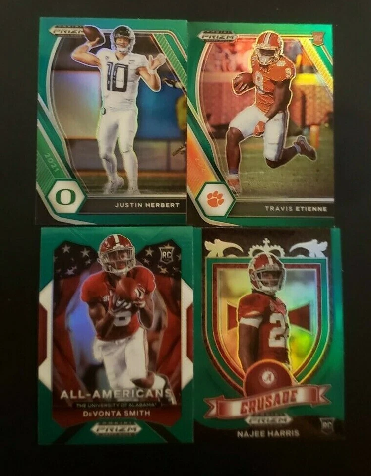 2021 Panini Prizm Draft Picks Football GREEN PRIZMS with Rookies You Pick - Image 1 of 1