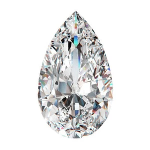8 X 5 MM 0.85 CT H-I Near White Pear Tear Drop Cut Loose Moissanite 4 Ring - Picture 1 of 2