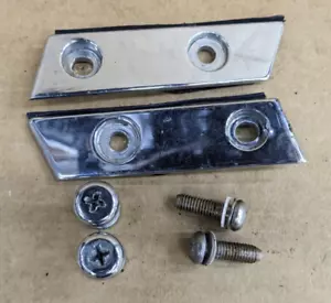 90-05 Mazda Miata OEM Chrome Hard Top Rear Striker Plates Bolts Frankenstein Kit - Bild 1 von 3