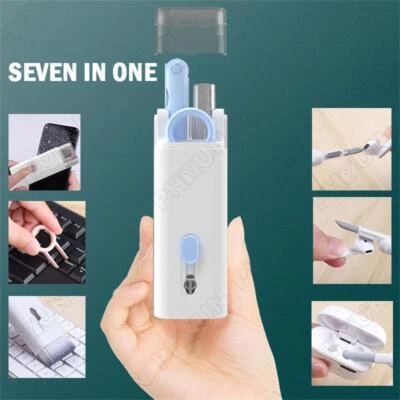 7 in 1 Electronics Keyboard Cleaning Brush Tools Cleaner Keycap Puller Kit Blue - Image 1 of 4
