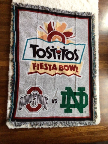 Ohio State Norte Dame Fiesta Bowl Blanket Cover