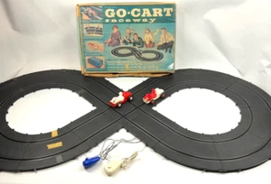 1962 Vintage ELDON 2x4 ft Slot Go-Cart Raceway Set In Original Box. Cool! M-681 - Picture 1 of 20