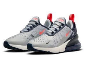 Nike Air Max 270 GS Kids Size US 7Y (8.5W) Wolf Grey Crimson Runners Shoes New✅ - Picture 1 of 6