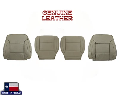 Fundas de asiento de cuero para GMC Sierra 1500 Z71 2014 2015 2016 2017 2018 2019 en color tostado Foto 1 de 4