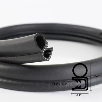 20Feet Car Weather Striping Door Trunk Guard Protect Rubber Seal Trim Lok Bulb - Image 1 of 4