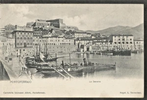 DJH Early Postcard, The Dock (Darsena), Portoferraio, Elba - Picture 1 of 1