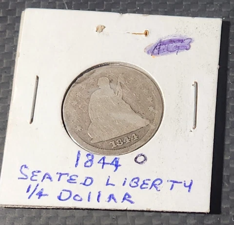 1844 o Seated Liberty Quarter Cover