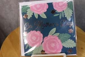 On Mother's Day Pop-Up Card Blue Write Your Own Message New - Picture 1 of 1