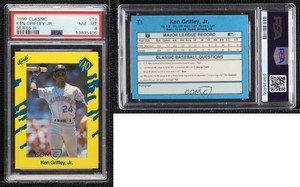 1990 Classic Update Yellow Travel Edition Ken Griffey Jr #T1 PSA 8 HOF
