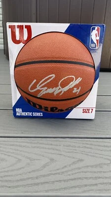 DOMINIQUE WILKINS ATLANTA HAWKS SIGNED BASKETBALL NBA WILSON BECKETT COA - Image 1 of 3