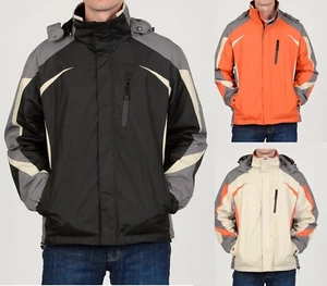 New Chaps Men Water-Resistant Fleece-Lined Hooded Colorblock Jacket 3 Color $120 - Picture 1 of 12