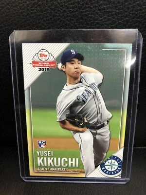 2019 Topps National Baseball Card Day Yusei Kikuchi Rookie # 25  w/top loader. - Image 1 of 2