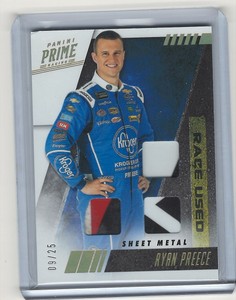2019 PRIME RYAN PREECE KROGER RACE USED SHEET METAL 3X CARD#RUT-RP /25