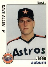 1990 Auburn Astros Best Dave Allen Rochester New York NY Baseball Card