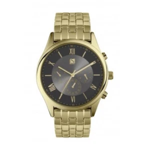 Spirit Men's Stainless Steel Black Dial Bracelet Watch - Picture 1 of 1