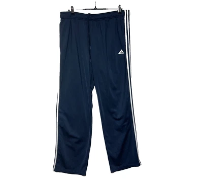 Adidas Primegreen Track Pants Mens 2XL Blue White 3 Side Stripes Actual 37X31 - Image 1 of 4