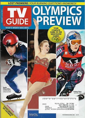 TV Guide February 15-28 2010 Apolo Anton Ohno Rachael Flatt Lindsey Vonn - Image 1 of 2