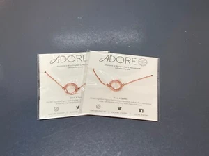 2x Adore Swarovski Signature Organic Circle Bracelet Rose Gold Stack & Sparkle - Picture 1 of 1