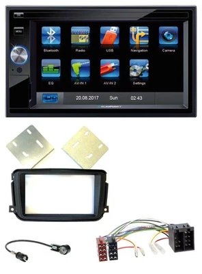 Blaupunkt SD Bluetooth 2DIN MP3 USB AUX Autoradio für Smart ForTwo 2010-2015 ISO - Bild 1 von 4