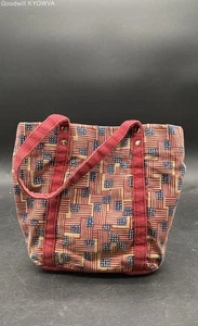 Longaberger American Flag Pattern Red Blue Canvas Tote Shoulder Bag Purse - Picture 1 of 8