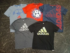 Adidas Boys Shirts Size Medium Lot Of 5 Shirts Back To School - Picture 1 of 7