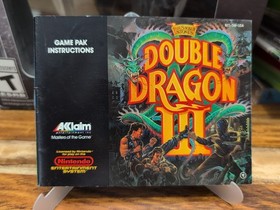 Double Dragon III manual only (Nintendo Nes, 1991) NES-3W-USA