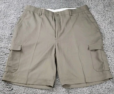 Island Republic Men's Black Size 36 Cargo Shorts 6 Pockets Casual Khaki  - Image 1 of 4