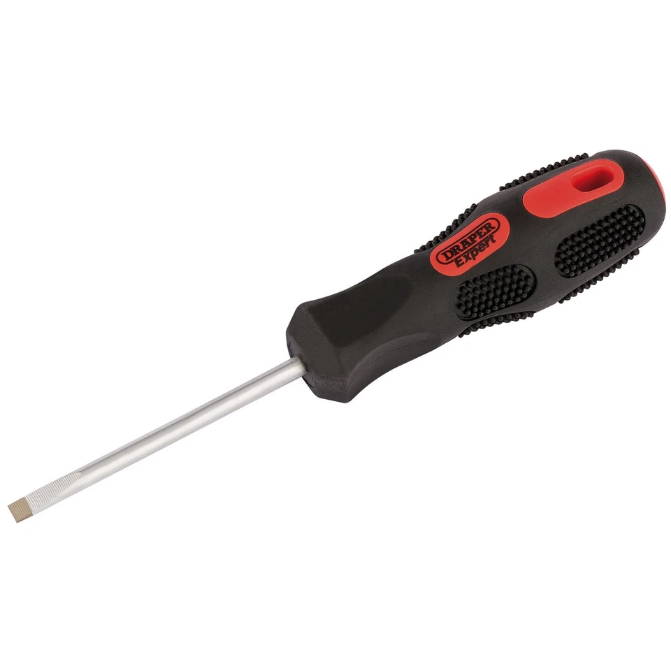 Draper Plain Slot Parallel Tip Screwdriver 5.0 x 75mm Soft Grip Handle 43376 - Image 1 of 1