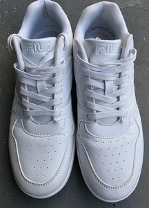 Mens Fila Sneaker Aquino White Jogger Runner Smart Casual Shoe Size UK9 USA 10 - Picture 1 of 9