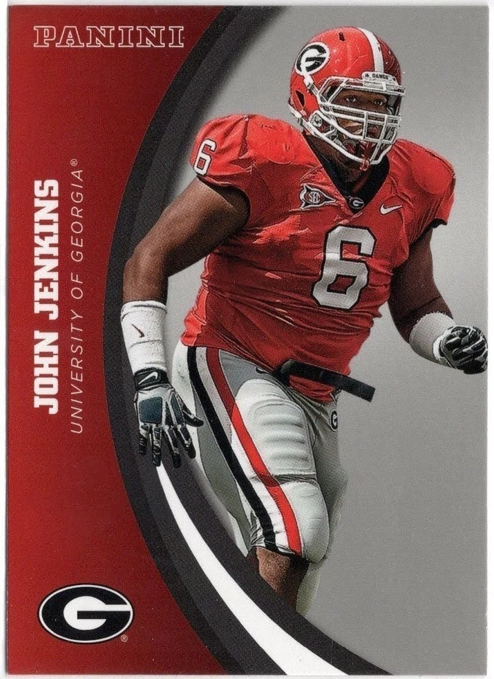 2015 Panini Georgia Bulldogs Silver John Jenkins Parallel Card #35 Saints - Image 1 of 1