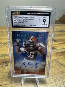 2024 Topps Signature - Preeminent Ink Autos Josh Cribbs #PI-JC /5 CGC 9 AUTO 10 - Picture 1 of 3