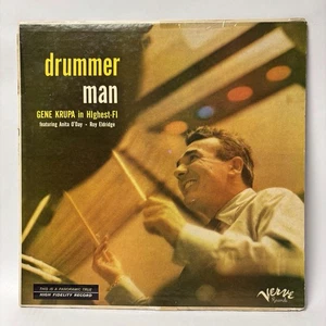 Gene Krupa - Drummer Man - 1956 MONO Vinyl LP - VG - Blue Label - Verve MGV 2008 - Picture 1 of 6