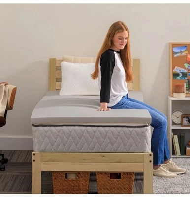 Paquete para dormir dormitorio de espuma viscoelástica con infusión de carbón Sealy Twin XL, juego de 3 piezas nuevo Foto 1 de 4