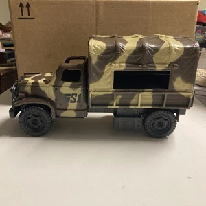 Toys R Us 2008 Chap Mei Sentinel 1 Military Troop Transport Truck 14" Tan Camo - Picture 1 of 11