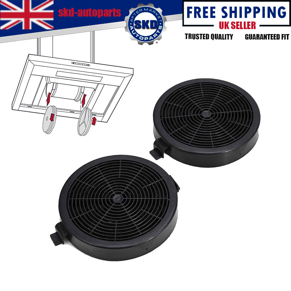 Küchenfilter 2x Dunstabzugshauben Filter 113x19mm - Aktivkohle Für
