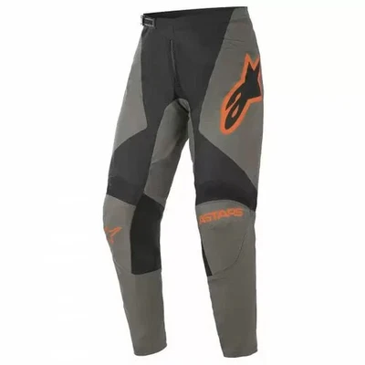 ALPINESTARS FLUID MOTOCROSS PANTS TROUSERS - DARK GREY / ORANGE FLUO