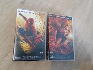 Spider-Man + Spider-Man 2 VHS 2002-2004 Bulk Sale Small Case VGC PAL AUS Marvel - Picture 1 of 2