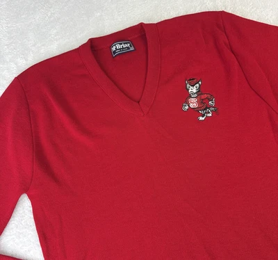 Suéter NC State Wolfpack Youth McBride Cuello en V Niños XL Rojo Logo EE. UU. Foto 1 de 4