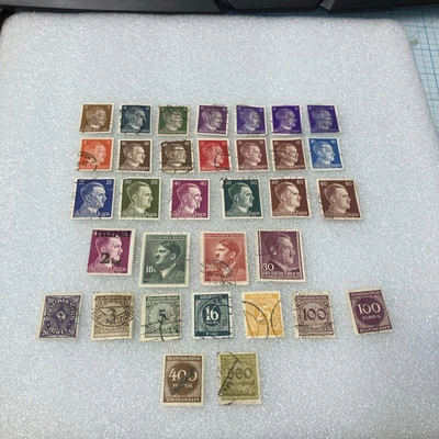 24 USED Hitler+ 9USED Deutsches Reich 1925-1945 Stamps. some RARE. DEAL- $1Ships - Image 1 of 4