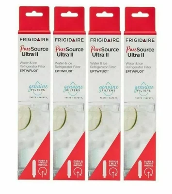 4 PACK Frigidaire EPTWFU01 Pure Source Ultra II Refrigerator Water Filter NEW