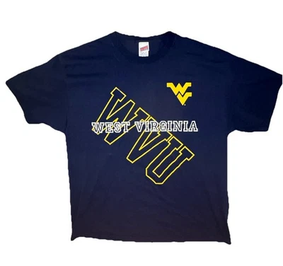 Camiseta De Colección West Virginia WVU Algodón Manga Corta EE. UU. Tejida Talla XL Montañeros Foto 1 de 4