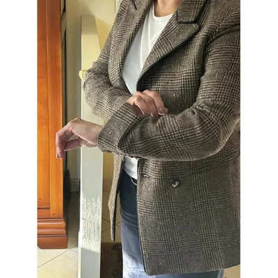 Blazer The Kooples Mujer 38 Pata de Gallo Cuadros Doble Pecho Tweed Dinero Antiguo Foto 1 de 4