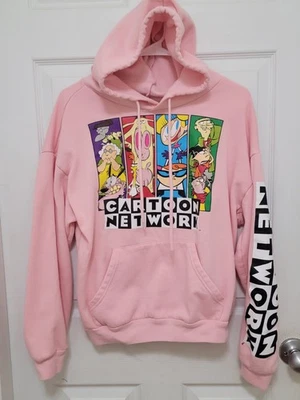 Cartoon Network Womens Medium Pink Hoodie Cow And Chicken Ed Edd Eddy Courage - Image 1 of 4